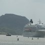 Crystal Symphony cruise ship coming by us
